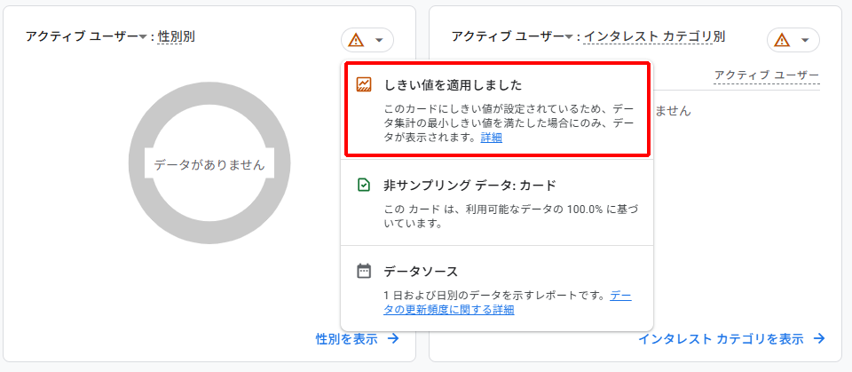 GAでしきい値が出ている例